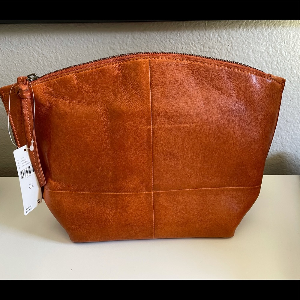 Anthropologie leather clutch